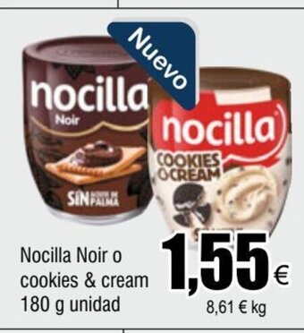 FROIZ Nocilla Noir o Cookies & Cream 180g Unidad oferta