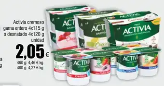 FROIZ Activia Cremoso Gama Entero 4x115g oferta