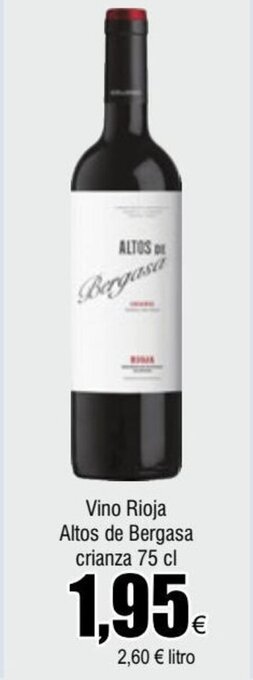 FROIZ Vino Rioja Altos De Bergasa Crianza 75cl oferta