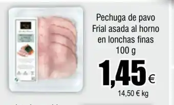 FROIZ Pechuga de Pavo Frial Asada Al Horno En Lonchas Finas 100g oferta