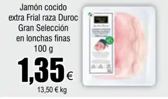 FROIZ Jamón Cocido Extra Frial Raza Duroc Gran Selección en Lonchas Finas 100g oferta