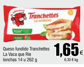 FROIZ Queso Fundido Tranchettes La vaca Que Ríe Lonchas 14u 262g oferta