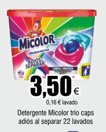FROIZ Detergente Micolor Trio Caps Adiós Al Separar 22 Lavados oferta