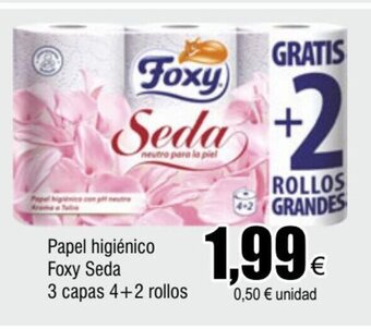 FROIZ Papel Higiénico Foxy Seda 3 Capas 4+2 Rollos oferta