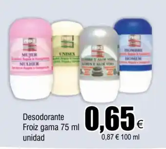 FROIZ Desodorante Froiz Gama 75ml Unidad oferta