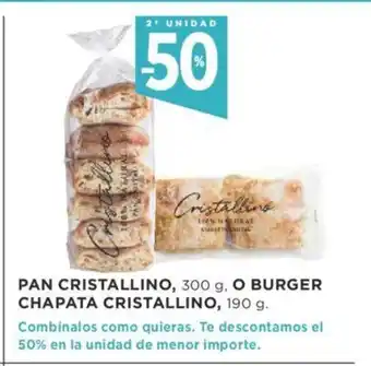 Supercor Pan Cristallino o Burger Chapata Cristallino oferta