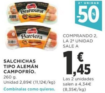 Supercor Salchichas Tipo Alemán Campofrío oferta
