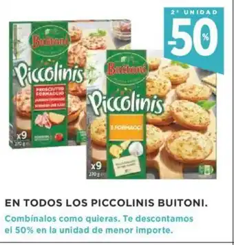 Supercor En Todos Los Piccolinis Buitoni oferta