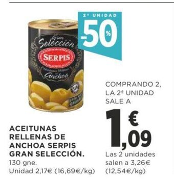 Supercor Aceitunas Rellenas de Anchoa Serpis Gran Selección oferta