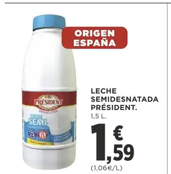Supercor Leche Semidesnatada Président oferta