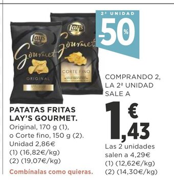 Supercor Patatas Fritas Lay's Gourmet oferta