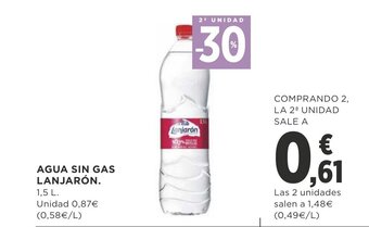Supercor Agua Sin Gas Lanjarón oferta