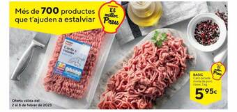 Caprabo Basic carn picada mixta de porc i bovi oferta