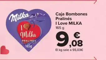 Carrefour Caja bombomes pralinés i love milka oferta
