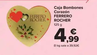 Carrefour Caja bombones corazón ferrero rocher oferta