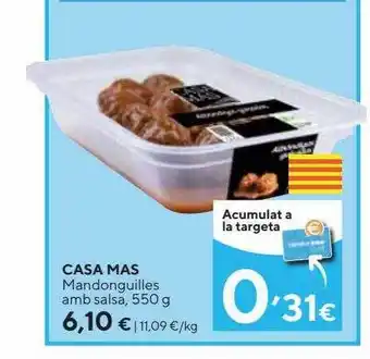 Caprabo Casa mas mandonguilles amb salsa oferta