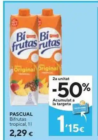 Caprabo Pascual bifrutas tropical oferta