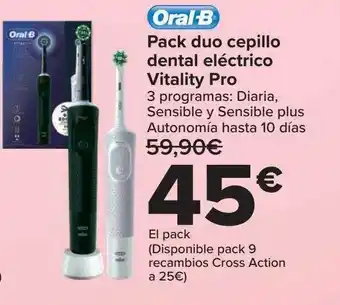 Carrefour Oral-b pack duo cepillo dental eléctrico vitality pro oferta