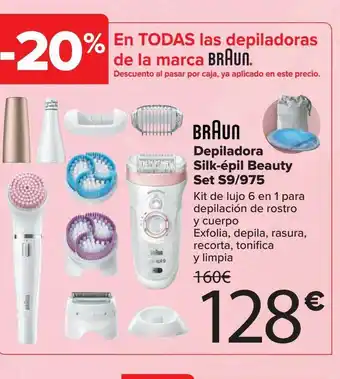 Carrefour Braun depiladora silk-épil beuty set s9 975 oferta