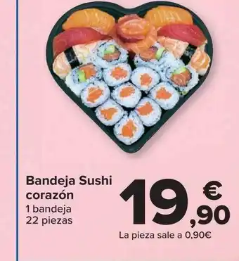 Bandeja sushi corazón