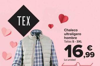 Carrefour Chaleco ultraligero hombre tex oferta