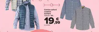 Carrefour Camisa oxford cuadros hombre oferta