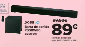 Carrefour Poss barra de sonido pssbw80 oferta