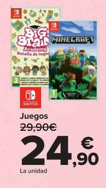 Carrefour Nintendo switch juegos oferta