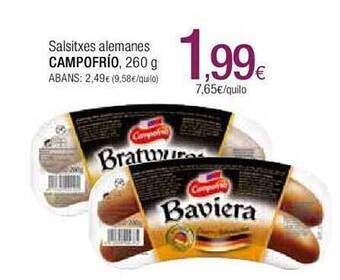Condis Salsitxes alemanes campofrío oferta