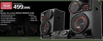 Costco Lg equipo de sonido 3500w xboom cl98 oferta