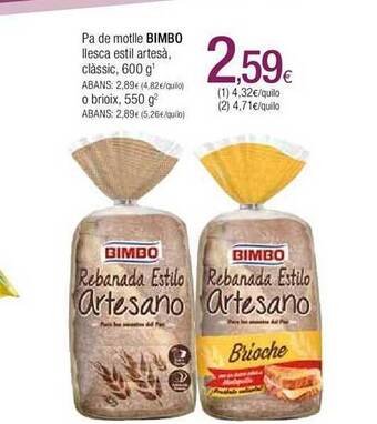 Condis Pa de motlle bimbo oferta