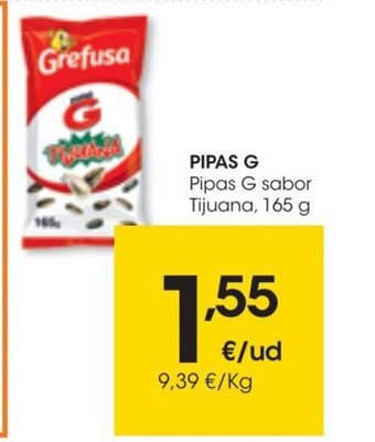 Eroski Pipas G Sabor Tijuana 165 g. oferta
