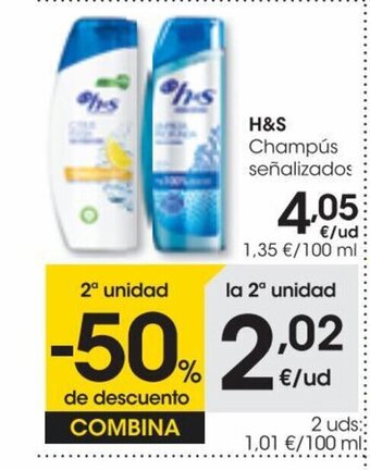 Eroski H&S Champús señalizados oferta