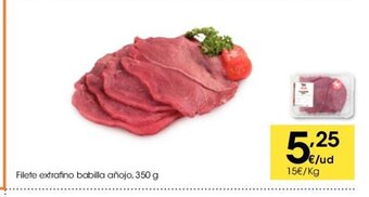Eroski Filete Extrafino Babilla Añojo 350 g. oferta