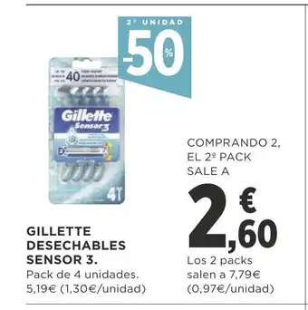 Supercor Gillette Desechables Sensor 3 oferta