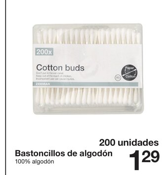 Zeeman Bastoncillos de Algodón oferta