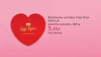 Hipercor Bombones surtidos caja roja nestlé estuche corazón oferta