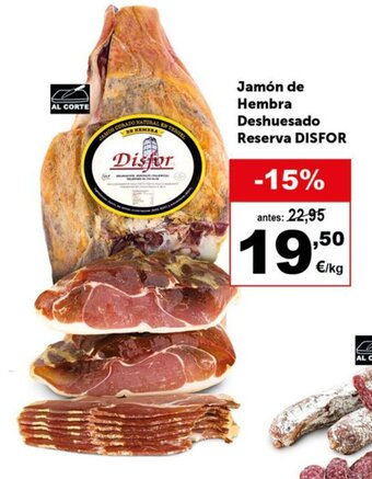 Masymas Jamón de hembra deshuesado reserva DISFOR oferta