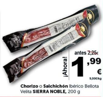 Masymas Chorizo o salchichón SIERRA NOBLE oferta