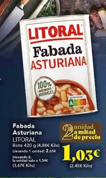 Gadis Fabada asturiana litoral oferta