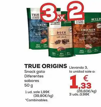 Kiwoko True origins snack gato diferentes sabores oferta