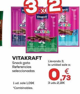 Kiwoko Vitakraft snack gato referencias seleccionadas oferta