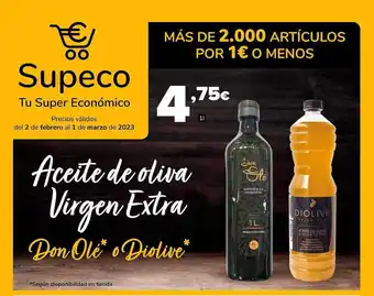 Supeco Aceite de oliva virgen extta don olé o diolive oferta
