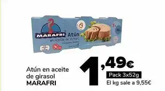 Supeco Atún en aceite de girasol marafri oferta