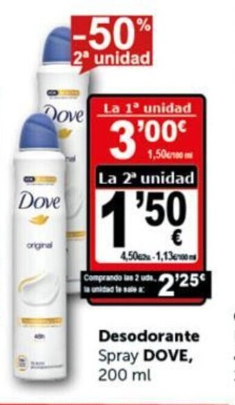 Masymas Desodorante DOVE oferta