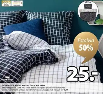 JYSK Joc de Funda Nórdica De Cotó Percala Karin oferta