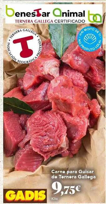 Gadis Carne para guisar de ternera gallega oferta