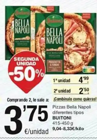 SPAR Fragadis Pizzas bella napoli buitoni oferta