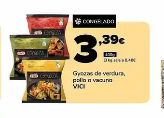 Supeco Gyozas de verdura pollo vacuno vici oferta