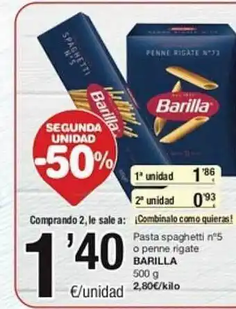 SPAR Fragadis Pasta spaghetti o penne rigate barilla oferta